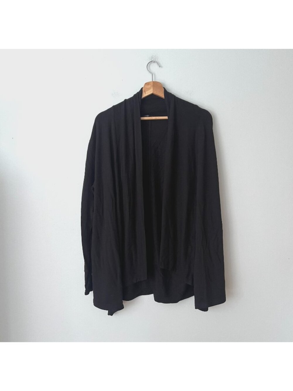 Athleta Pranayama Wrap Cardigan Sweater Black Women's Size Medium